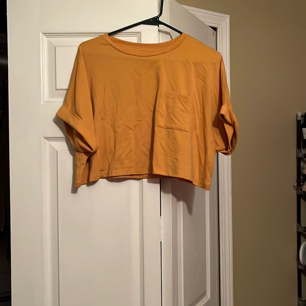 Yellow crop top